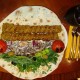 Koobideh kebab with bread